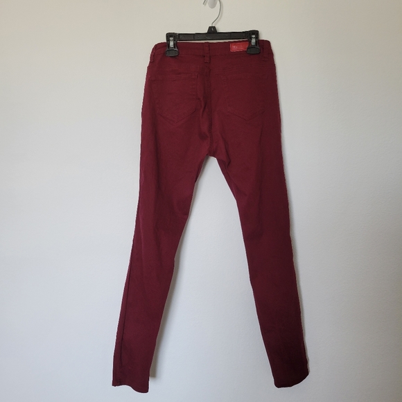 Blue Age Distressed Burgandy/Wine Jeans Size 7 - Picture 6 of 8